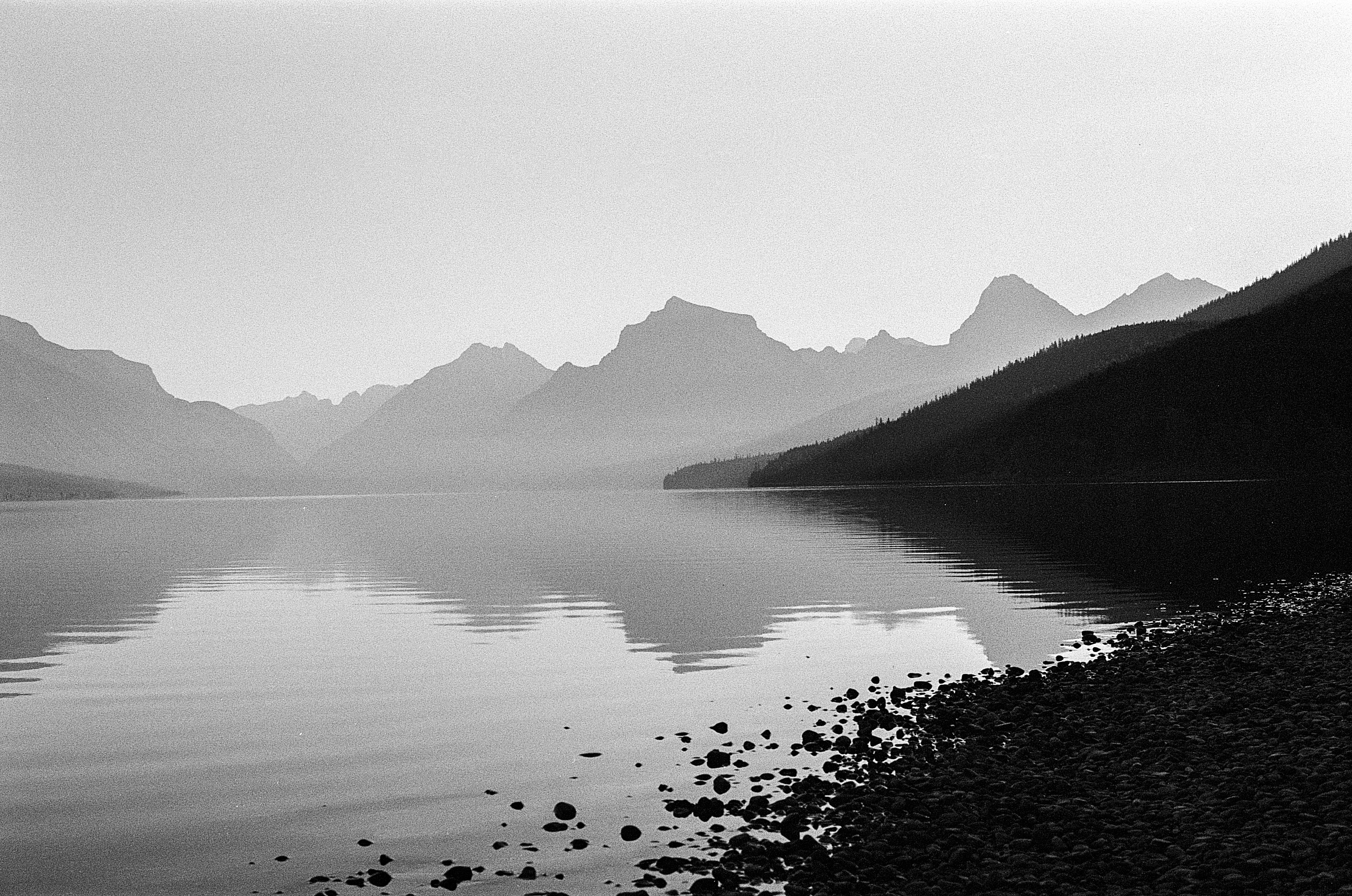 Mountain reflection on lake