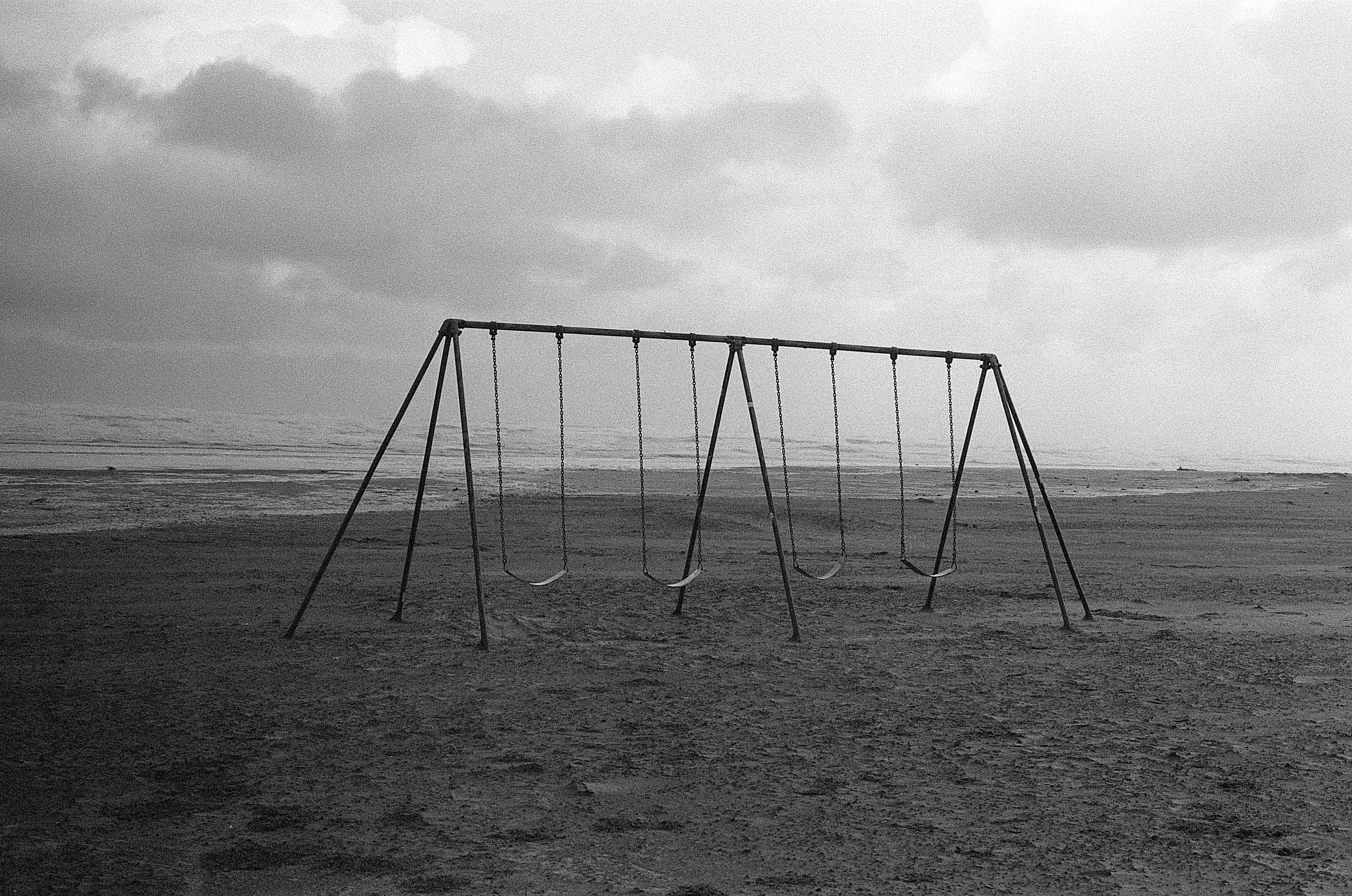 Swingset on beach